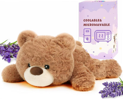 Ultra Soft Custom Weighted Microwavable Bear Plush Toy Heating Cooling Comfort Lavender Scented Relaxation Bedtime