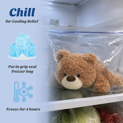 Ultra Soft Custom Weighted Microwavable Bear Plush Toy Heating Cooling Comfort Lavender Scented Relaxation Bedtime